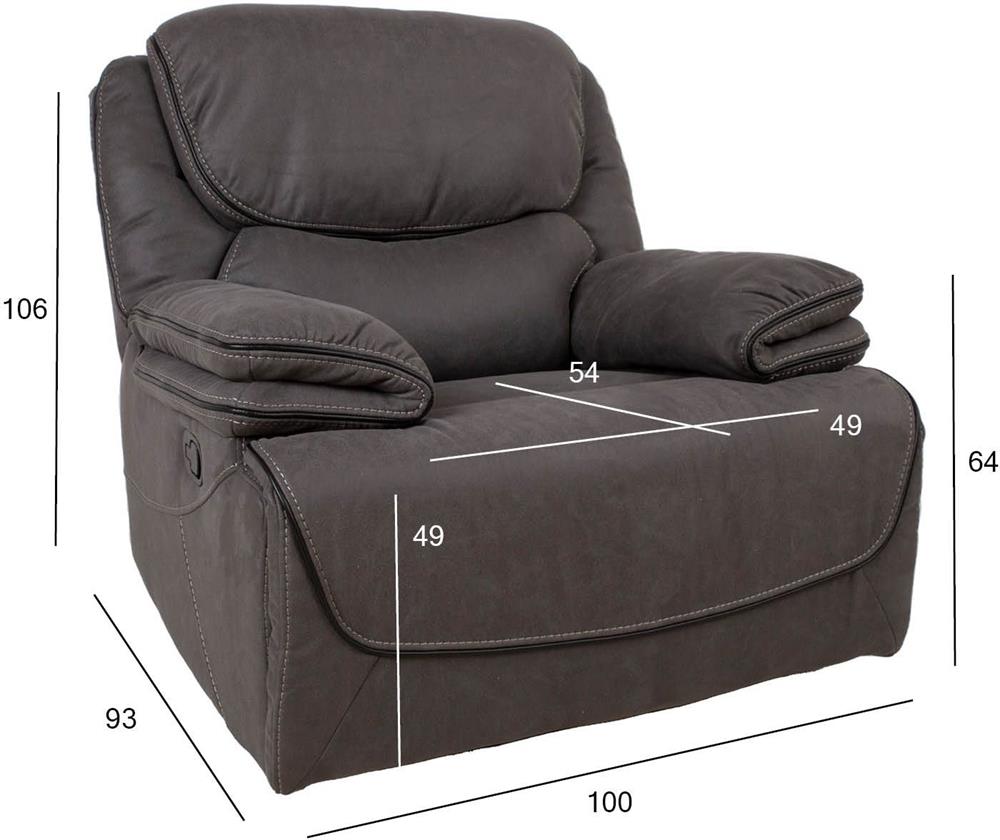 Lounge Chair East Riga | size: Width: 93cm, Height: 106cm, Depth: 100cm | color: Gray | image: 8 | variant: 1005962