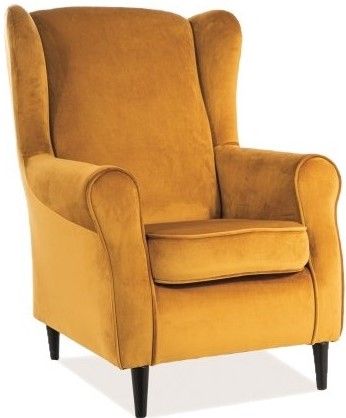Lounge Chair Sheffield | size: Width: 75cm, Height: 101cm, Depth: 53cm | color: Yellow | image: 1 | variant: 1004018