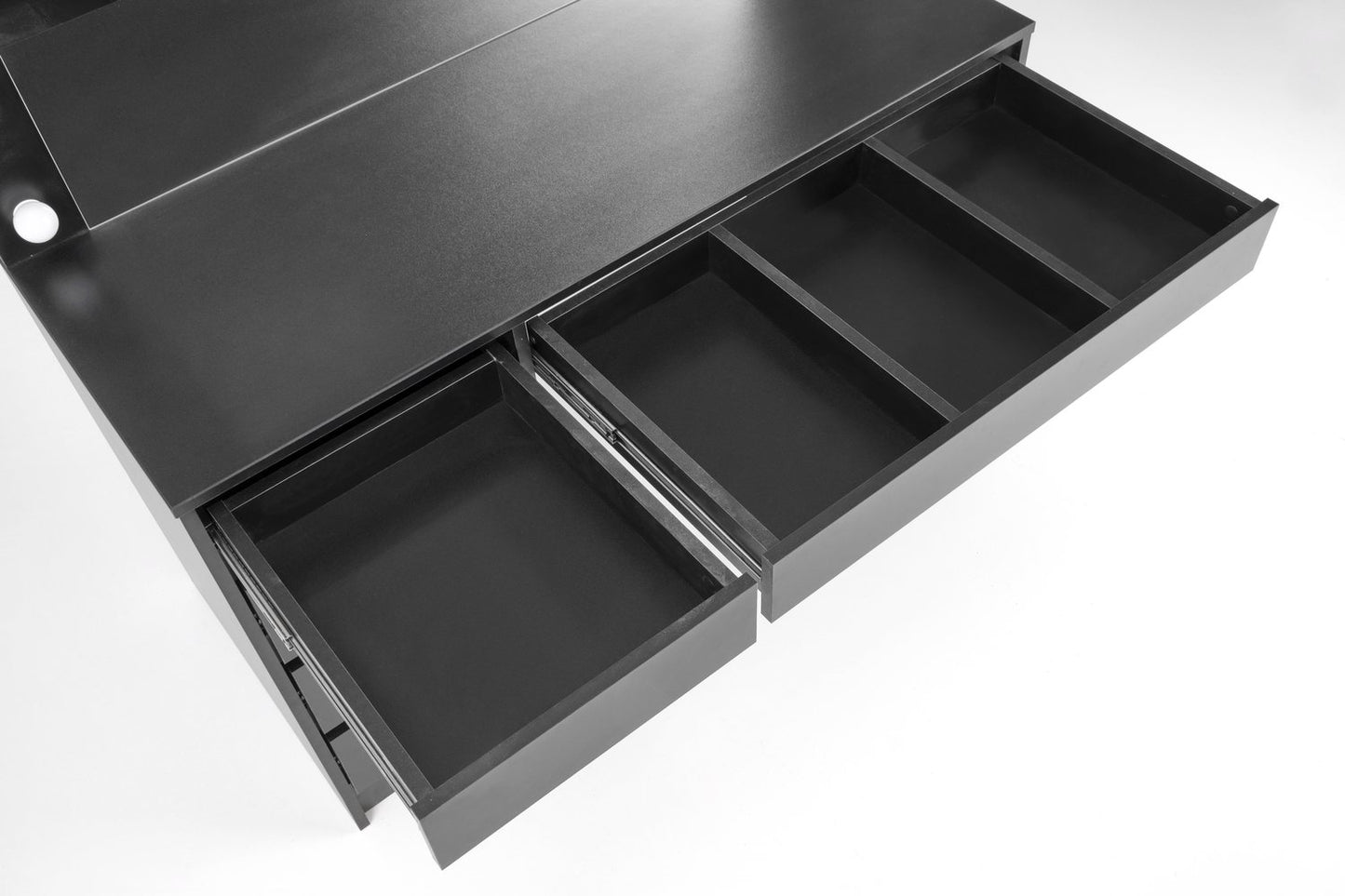 Makeup Table West Machynlleth | size: Length: 55cm, Width: 120cm, Height: 140cm | color: Black | image: 2 | variant: 1007365