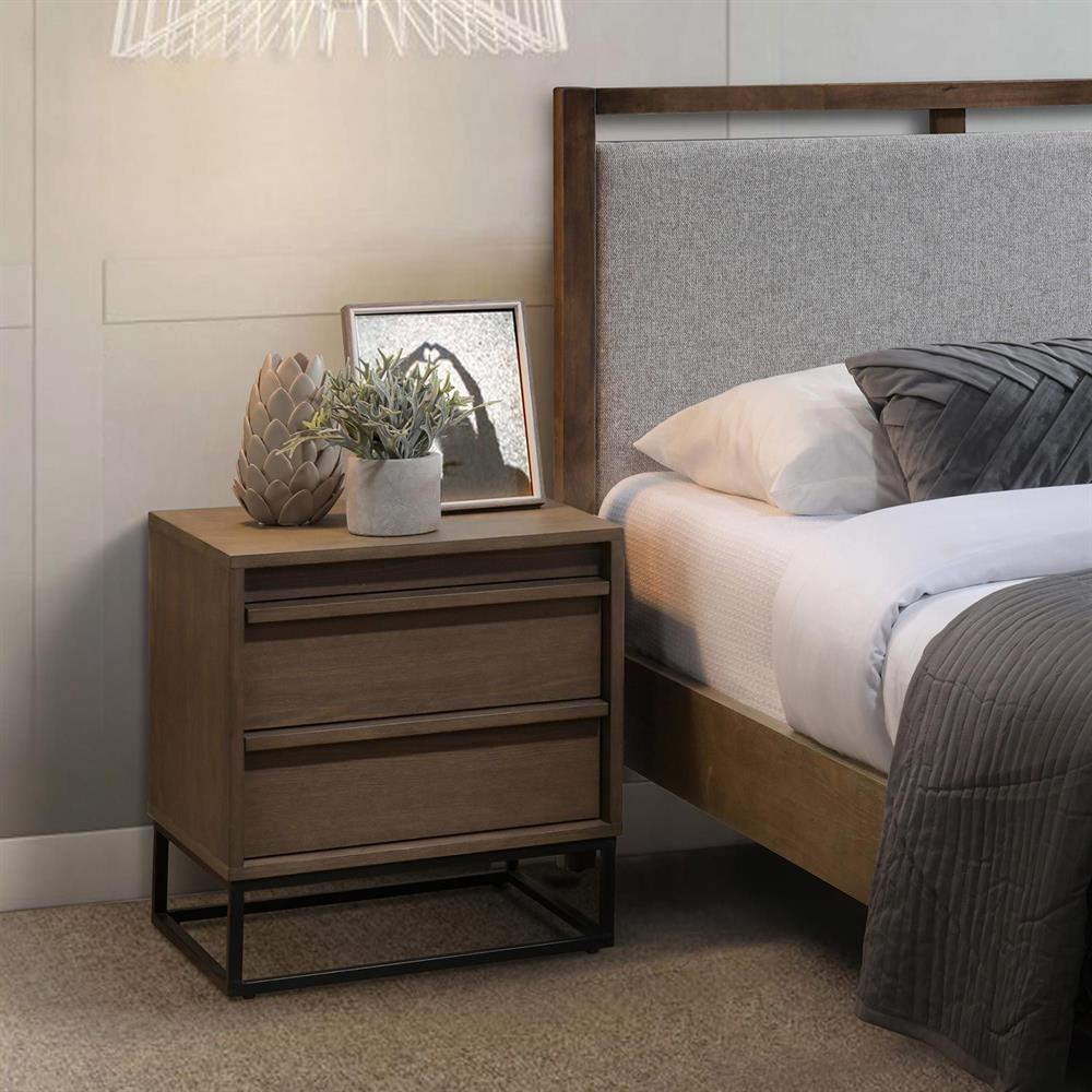 Nightstand East Bordeaux | size: Width: 45cm, Height: 52cm, Depth: 40cm | color: Brown | image: 7 | variant: 1006363