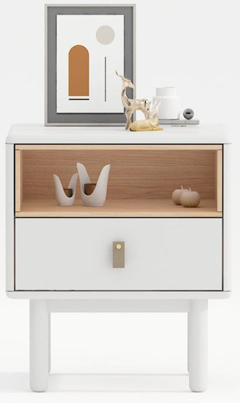 Nightstand Leicester | size: Width: 48cm, Height: 55cm, Depth: 40cm | color: White | image: 2 | variant: 1000310