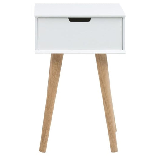 Nightstand Oakham | size: Width: 40cm, Height: 61.5cm, Depth: 30cm | color: White | image: 1 | variant: 1005205