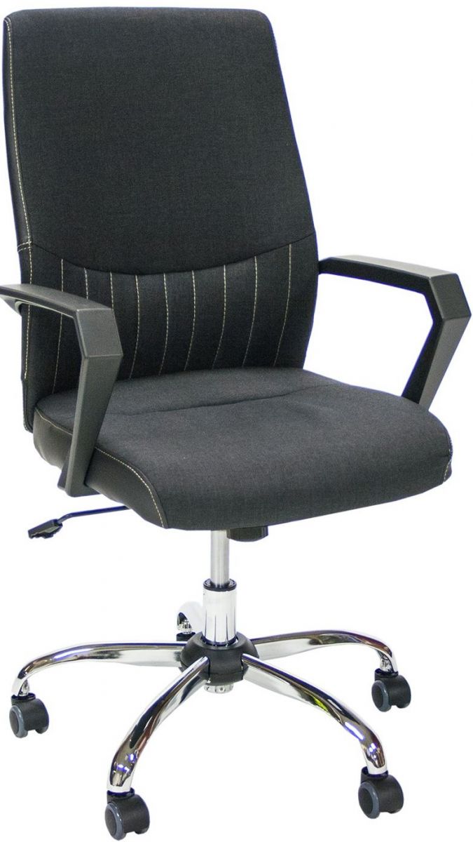 Office Chair Angelo | size: Width: 58cm, Height: 97-105cm, Depth: 59cm | color: Black | image: 1 | variant: 1005200