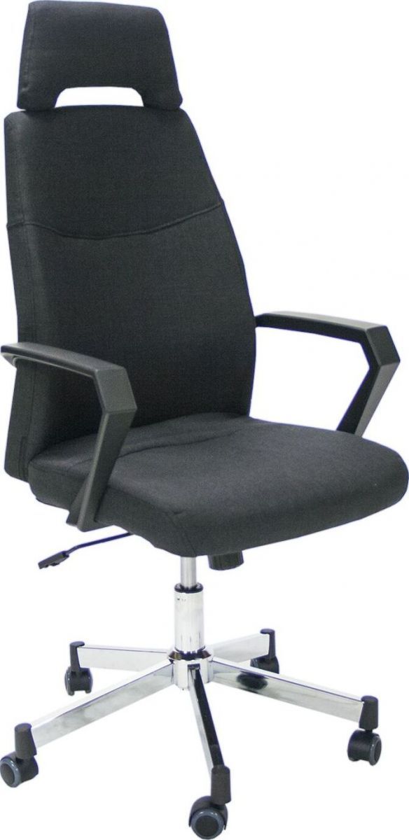 Office Chair Dolgellau | size: Width: 48.5cm, Height: 113.5-121cm, Depth: 59cm | color: Black | image: 1 | variant: 1001162