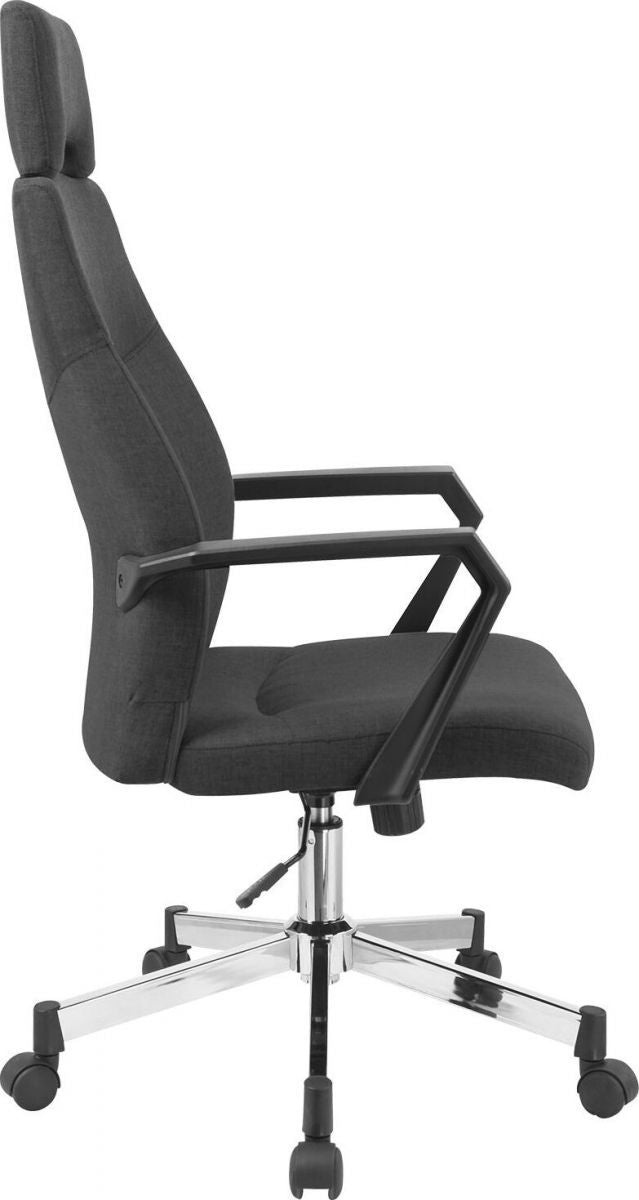Office Chair Dolgellau | size: Width: 48.5cm, Height: 113.5-121cm, Depth: 59cm | color: Black | image: 2 | variant: 1001162