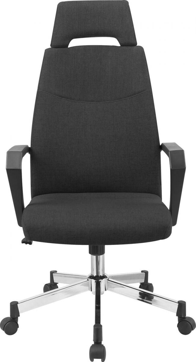 Office Chair Dolgellau | size: Width: 48.5cm, Height: 113.5-121cm, Depth: 59cm | color: Black | image: 3 | variant: 1001162