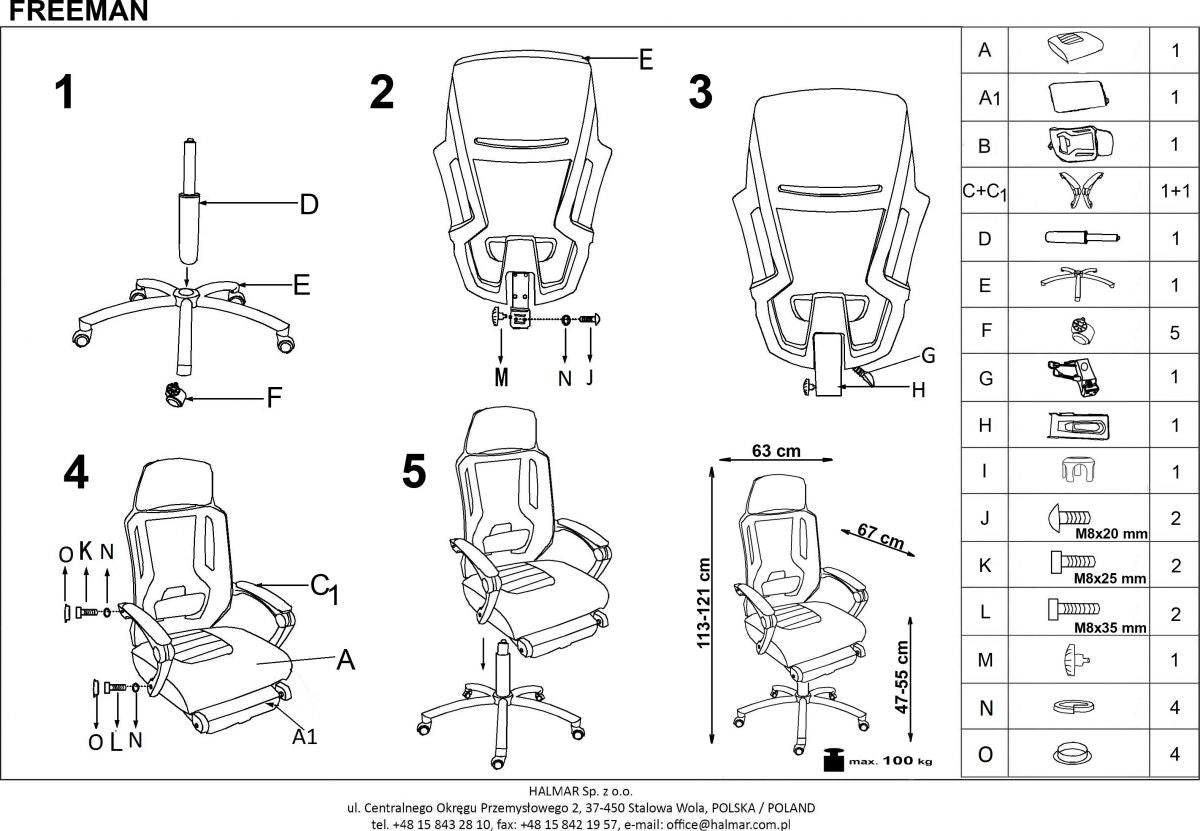 Office Chair East Northwich | size: Width: 61cm, Height: 123cm, Depth: 60cm | color: Gray | image: 8 | variant: 1007037