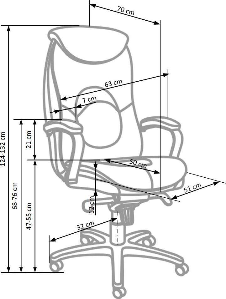 Office Chair East Runcorn | size: Width: 63cm, Height: 124cm, Depth: 70cm | color: Black | image: 7 | variant: 1007043