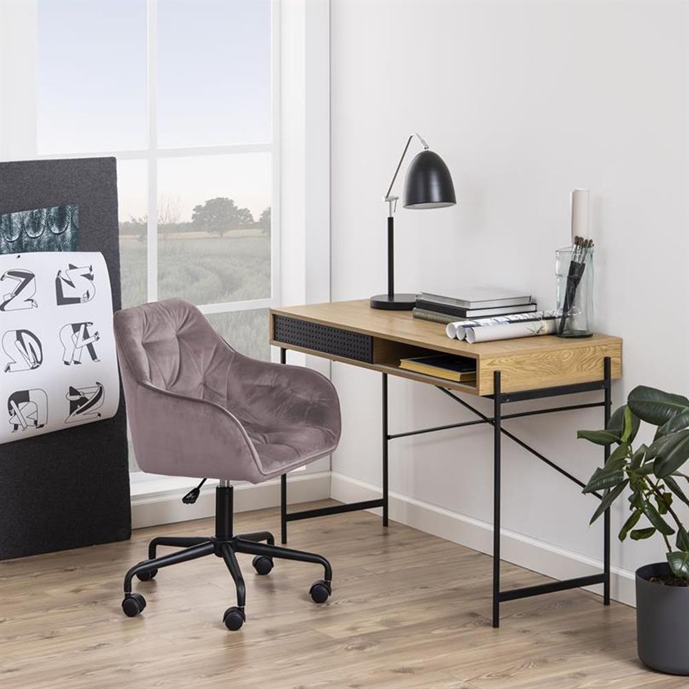 Office Chair Horsham | size: Width: 59cm, Height: 89cm, Depth: 59cm | color: Black/Pink | image: 5 | variant: 1006018