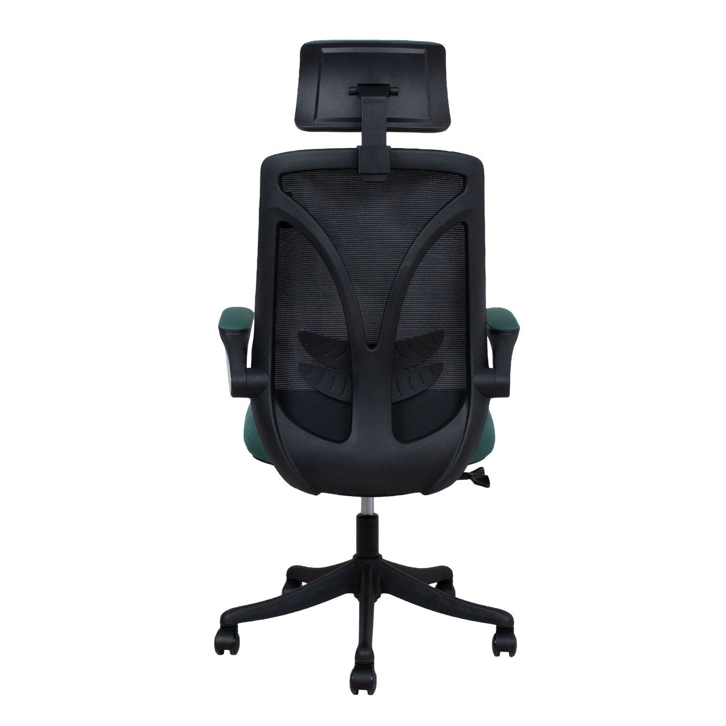 Office Chair Llandeilo | size: Width: 64cm, Height: 126cm, Depth: 62.5cm | color: Black/Green | image: 3 | variant: 1001248