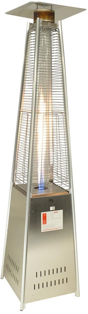 Patio Gas Heater East St Etienne | size: Length: 73cm, Width: 73cm, Height: 227cm | color: Silver | image: 9 | variant: 1006398