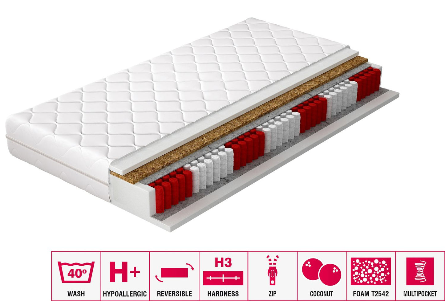 Pocket Spring Mattress Lancaster 17 | size: Length: 200cm, Width: 160cm | image: 2 | variant: 1014658