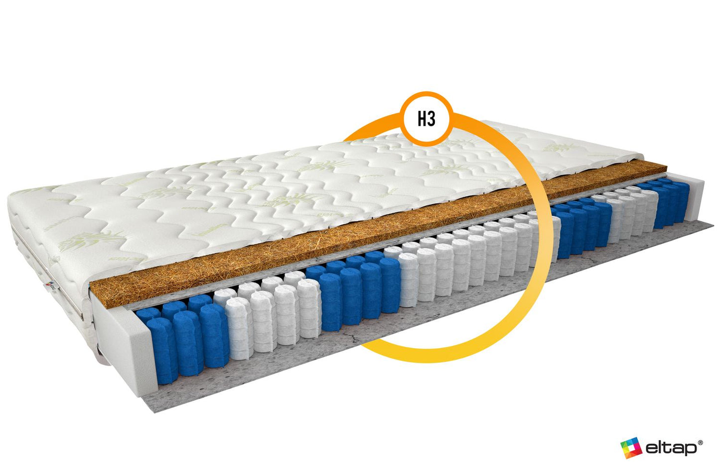 Pocket Spring Mattress Pini 31 | size: Length: 200cm, Width: 200cm | image: 2 | variant: 1013377