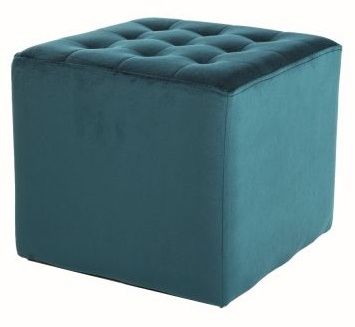 Pouf Peterborough | size: Width: 39cm, Height: 34cm, Depth: 39cm | color: Turquoise | image: 0 | variant: 1004287