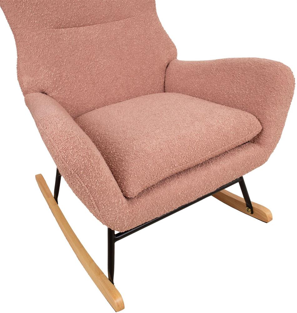 Rocking Chair Ferndale | size: Width: 69cm, Height: 96cm, Depth: 80cm | color: Pink | image: 6 | variant: 1001385