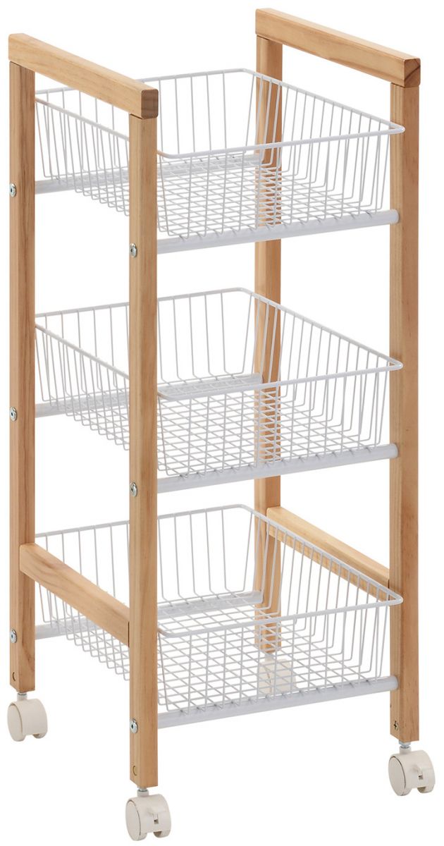 Shelf East Carmarthen | size: Width: 32cm, Height: 81cm, Depth: 37cm | color: White/Oak | image: 1 | variant: 1005710