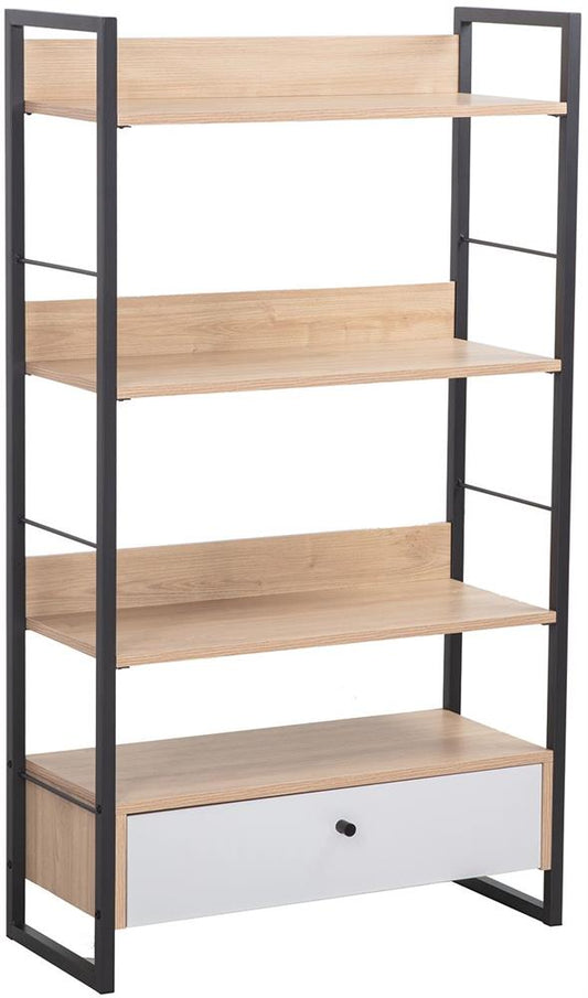 Shelf East Folkestone | size: Width: 70cm, Height: 124.5cm, Depth: 30cm | color: Black/Oak | image: 1 | variant: 1006102
