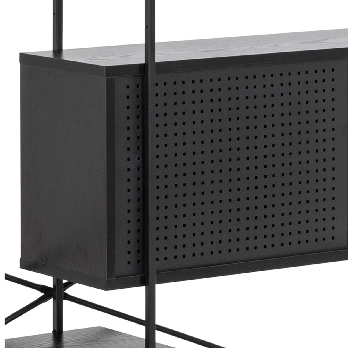 Shelf Loughborough | size: Width: 172cm, Height: 188cm, Depth: 27cm | color: Black | image: 3 | variant: 1000312
