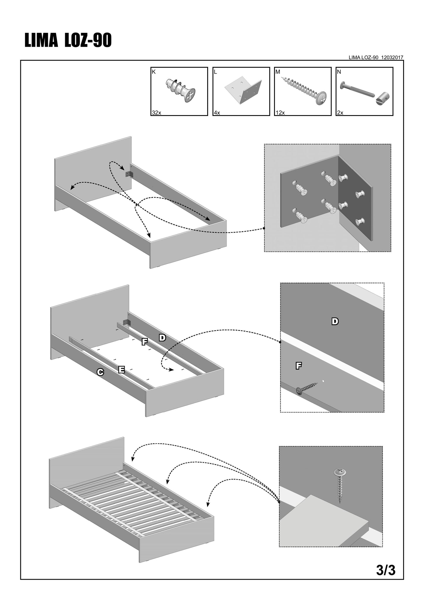Single Bed Copenhagen | size: Length: 205cm, Width: 95cm, Height: 70cm | color: Oak | image: 5 | variant: 1003410
