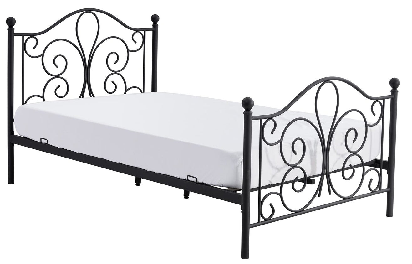 Single Bed Moscow | size: Length: 209cm, Width: 124cm, Height: 93cm | color: Black | image: 1 | variant: 1003419