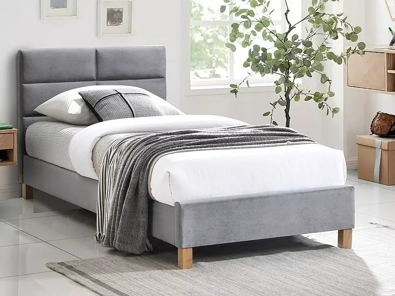 Single Bed Sierra | size: Length: 213cm, Width: 96cm, Height: 91cm | color: Gray | image: 0 | variant: 1010259