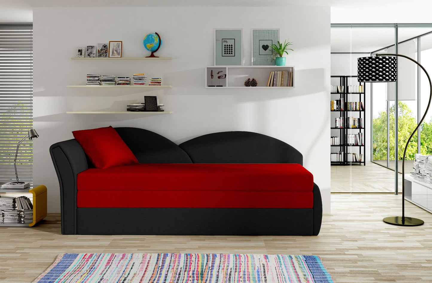 Sleeper Sofa Aga 10 | size: Width: 80cm, Height: 77cm, Depth: 218cm | color: Alova | image: 1 | variant: 1017128