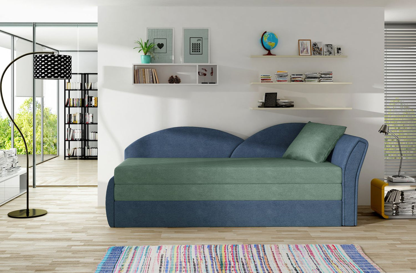 Sleeper Sofa Aga 9 | size: Width: 80cm, Height: 77cm, Depth: 218cm | color: Soro | image: 1 | variant: 1017127