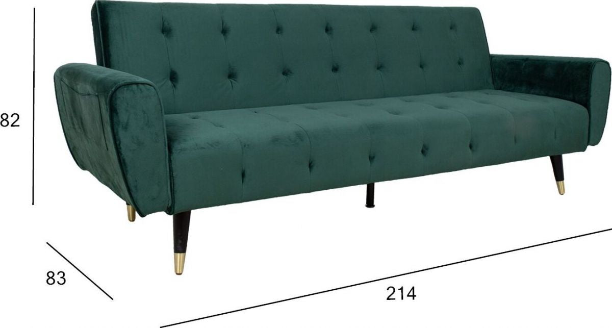 Sleeper Sofa East Espoo | size: Width: 83cm, Height: 82cm, Depth: 214cm | color: Green | image: 10 | variant: 1005851