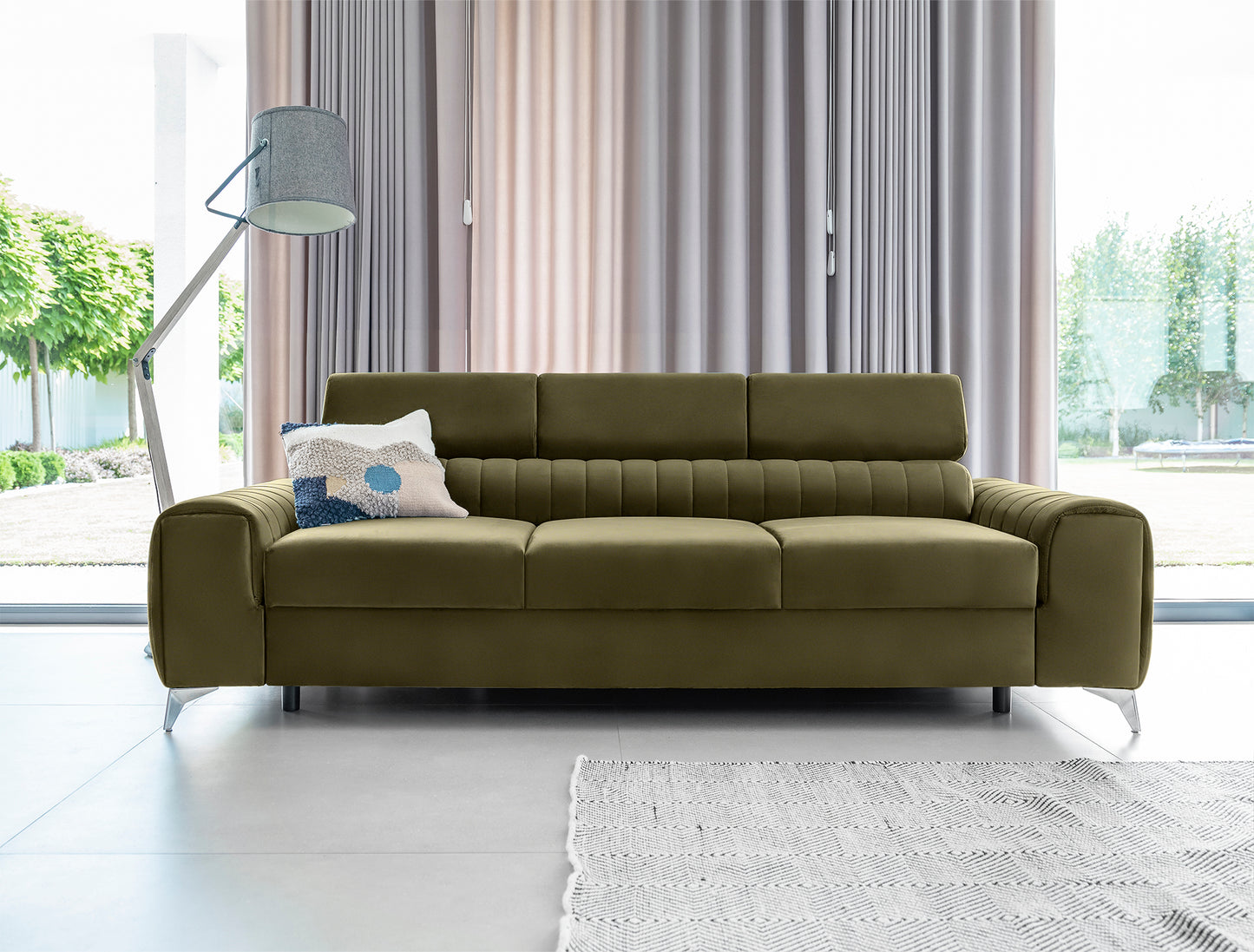 Sleeper Sofa Laurence 7 | size: Width: 97cm, Height: 105cm, Depth: 261cm | color: Nube | image: 1 | variant: 1017328