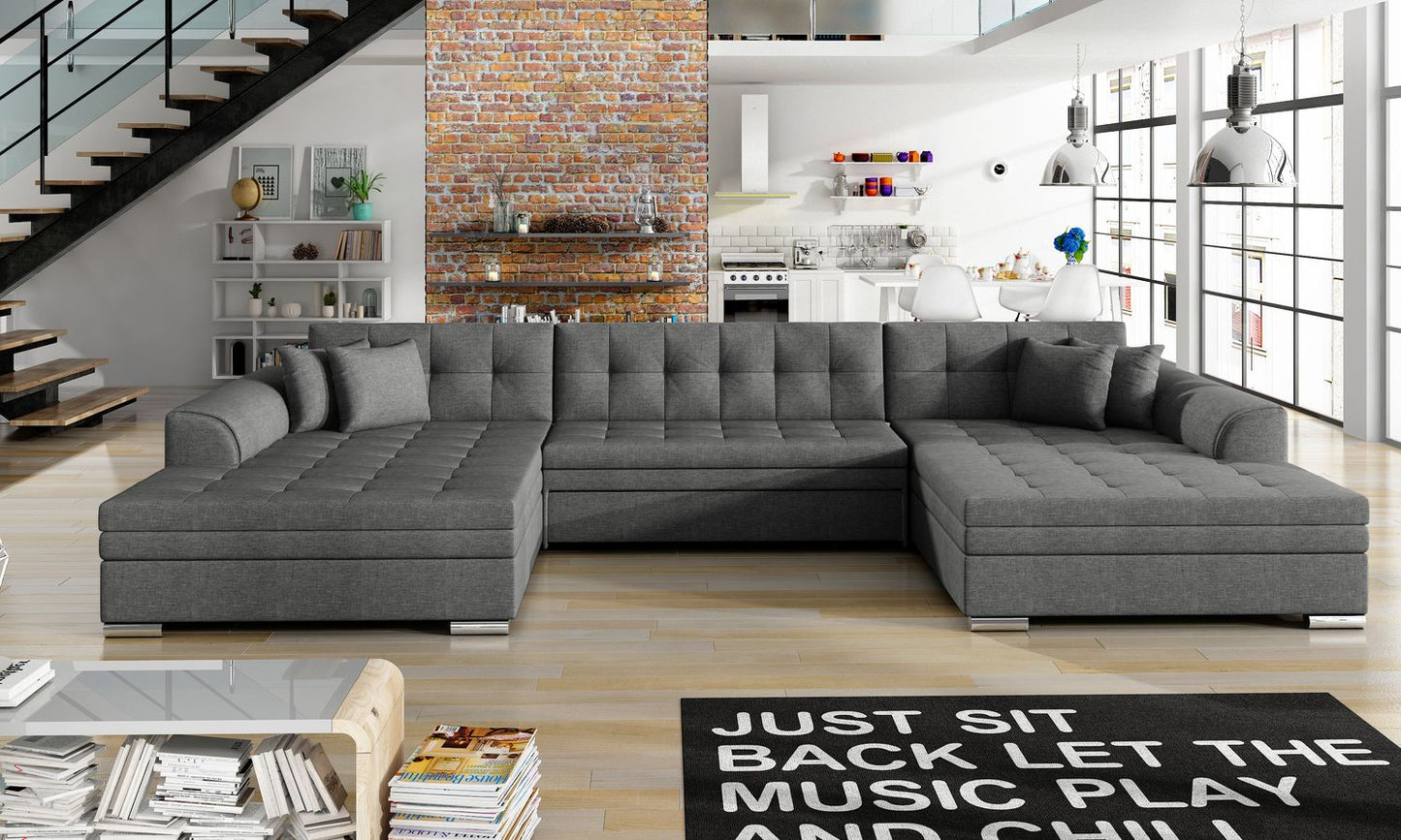 Sleeper Sofa Llandudno 1 | size: Width: 359cm, Height: 78cm, Depth: 165cm | color: Gray | image: 1 | variant: 1014999
