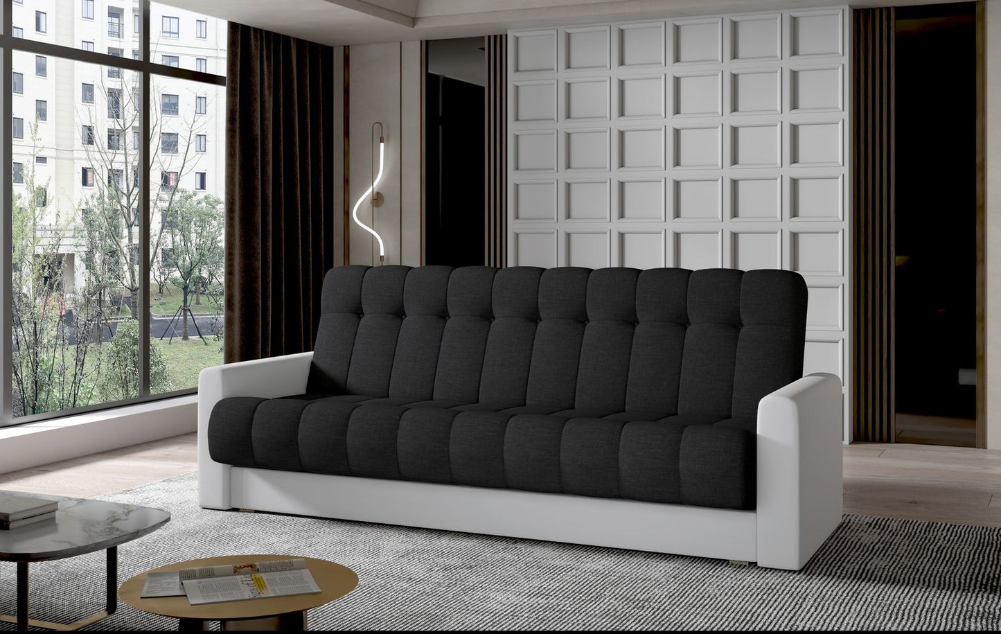 Sleeper Sofa Mantua 4 | size: Width: 85cm, Height: 90cm, Depth: 210cm | color: Sawana/Soft | image: 1 | variant: 1017878
