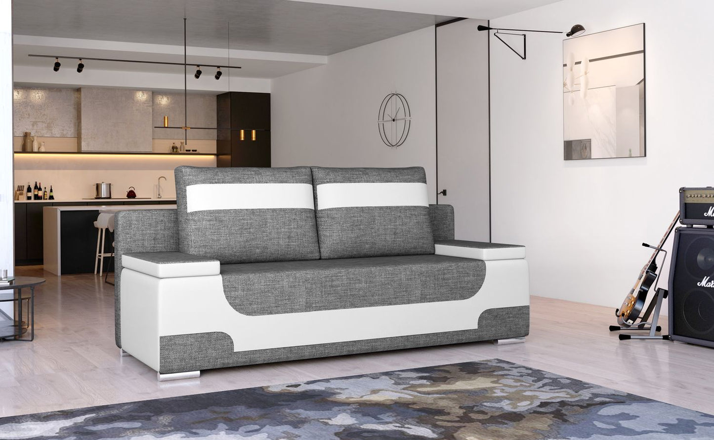 Sleeper Sofa Ragusa 2 | size: Width: 92cm, Height: 73cm, Depth: 200cm | color: Sawana/Soft | image: 1 | variant: 1017737