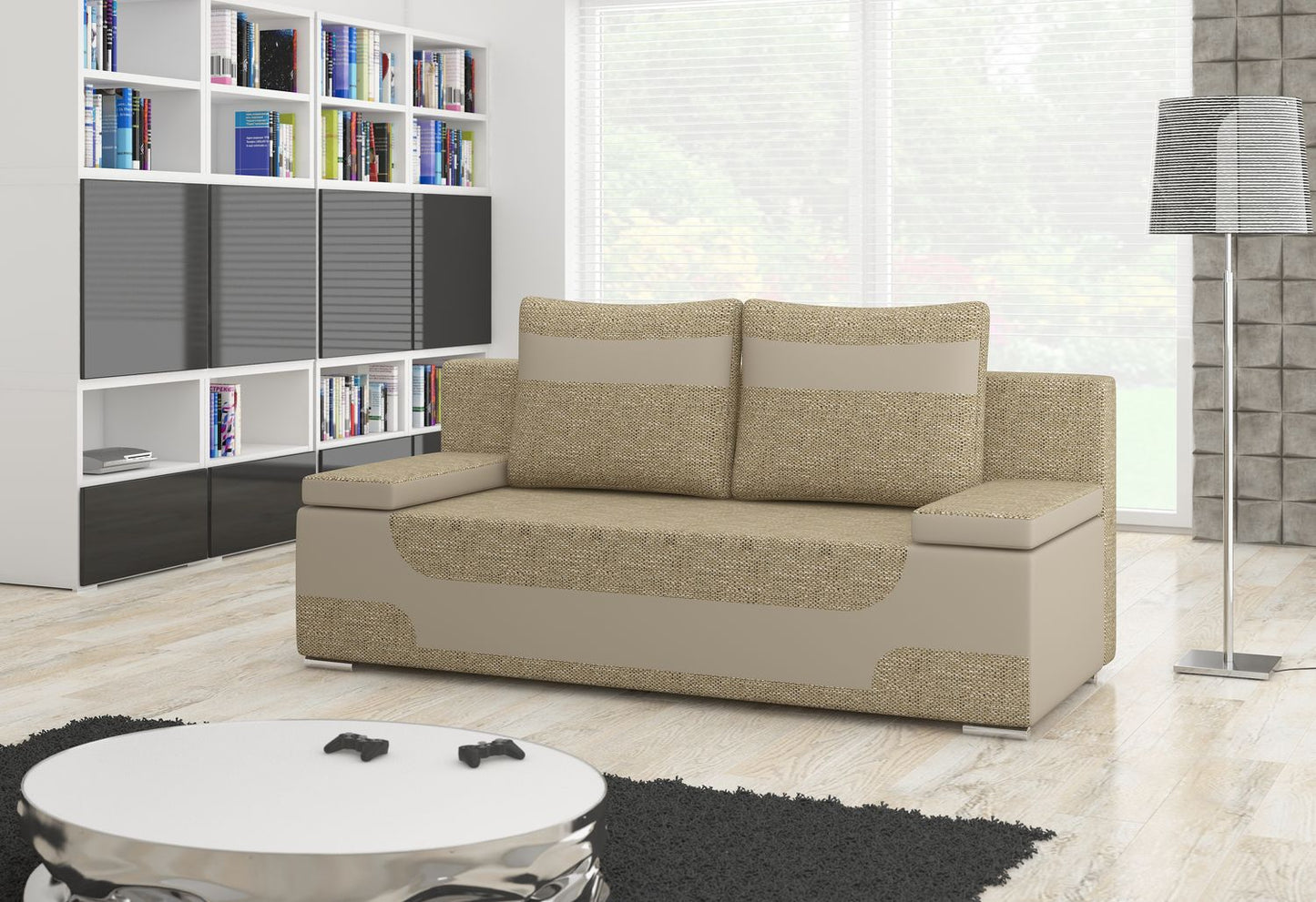 Sleeper Sofa Ragusa 7 | size: Width: 92cm, Height: 73cm, Depth: 200cm | color: Berlin/Soft | image: 1 | variant: 1017742