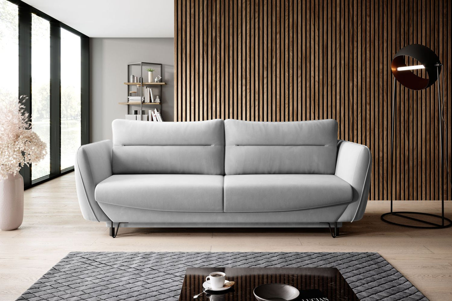 Sleeper Sofa Silva 9 | size: Width: 95cm, Height: 90cm, Depth: 236cm | color: Sola | image: 1 | variant: 1017483