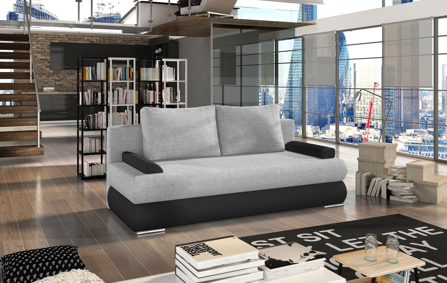 Sleeper Sofa Warwick 11 | size: Width: 60cm, Height: 90cm, Depth: 213cm | color: Sawana/Soft | image: 1 | variant: 1017966