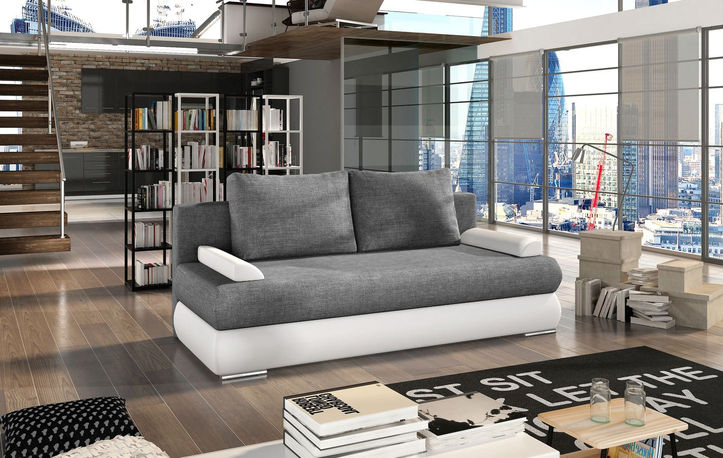 Sleeper Sofa Warwick 6 | size: Width: 60cm, Height: 90cm, Depth: 213cm | color: Sawana/Soft | image: 1 | variant: 1017961