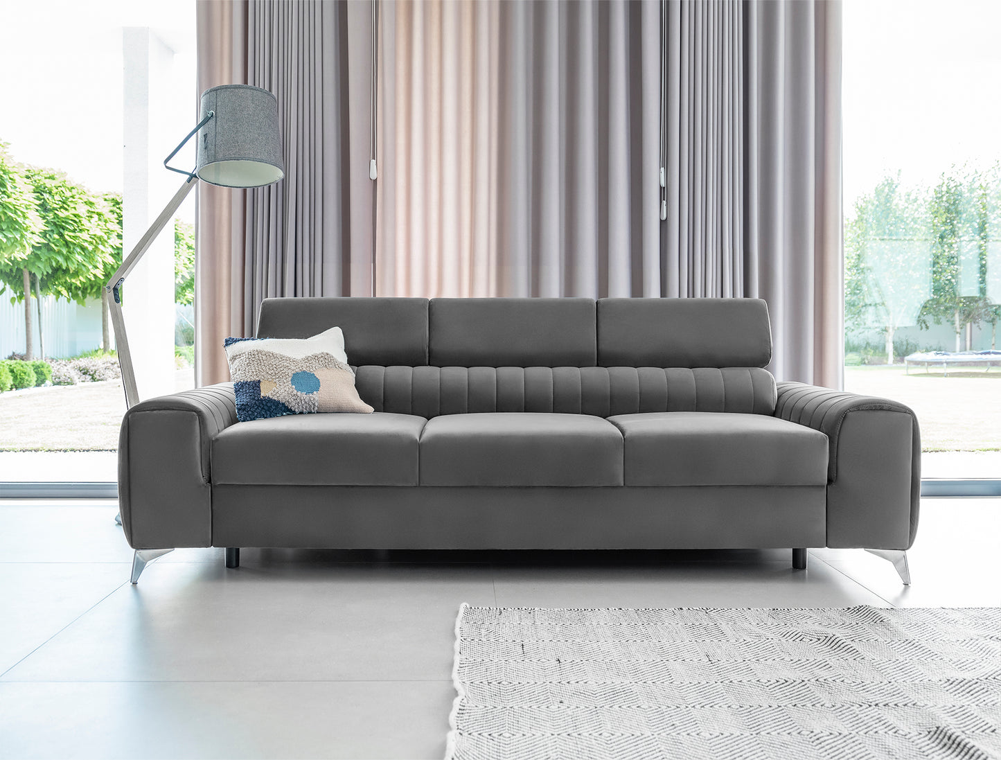 Sleeper Sofa West London 1 | size: Width: 97cm, Height: 105cm, Depth: 261cm | color: Nube | image: 1 | variant: 1017913