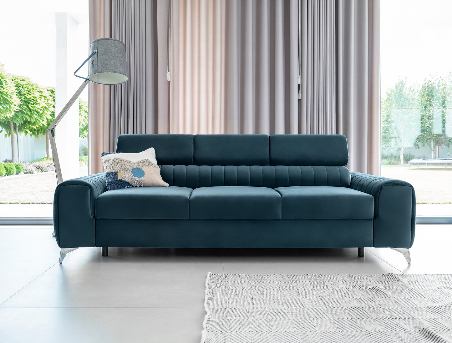 Sleeper Sofa West London 9 | size: Width: 97cm, Height: 105cm, Depth: 261cm | color: Nube | image: 1 | variant: 1017921