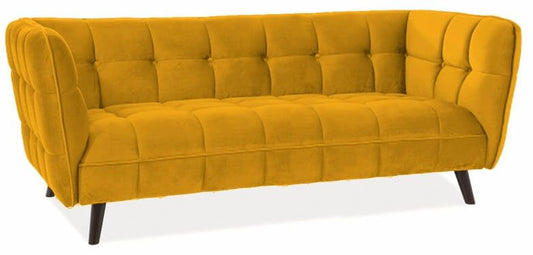 Sofa West Rovigo | size: Width: 200cm, Height: 78cm, Depth: 60cm | color: Yellow | image: 1 | variant: 1007912