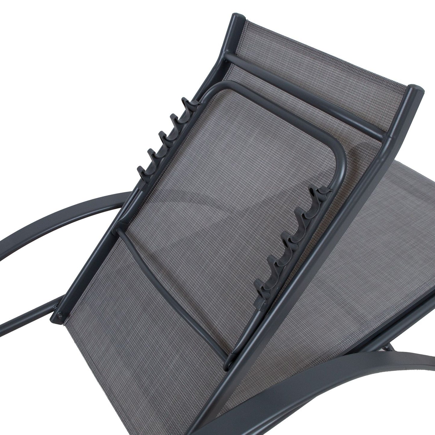 Sun Lounger East Bridlington | size: Length: 194cm, Width: 67cm, Height: 95cm | color: Gray | image: 3 | variant: 1006456