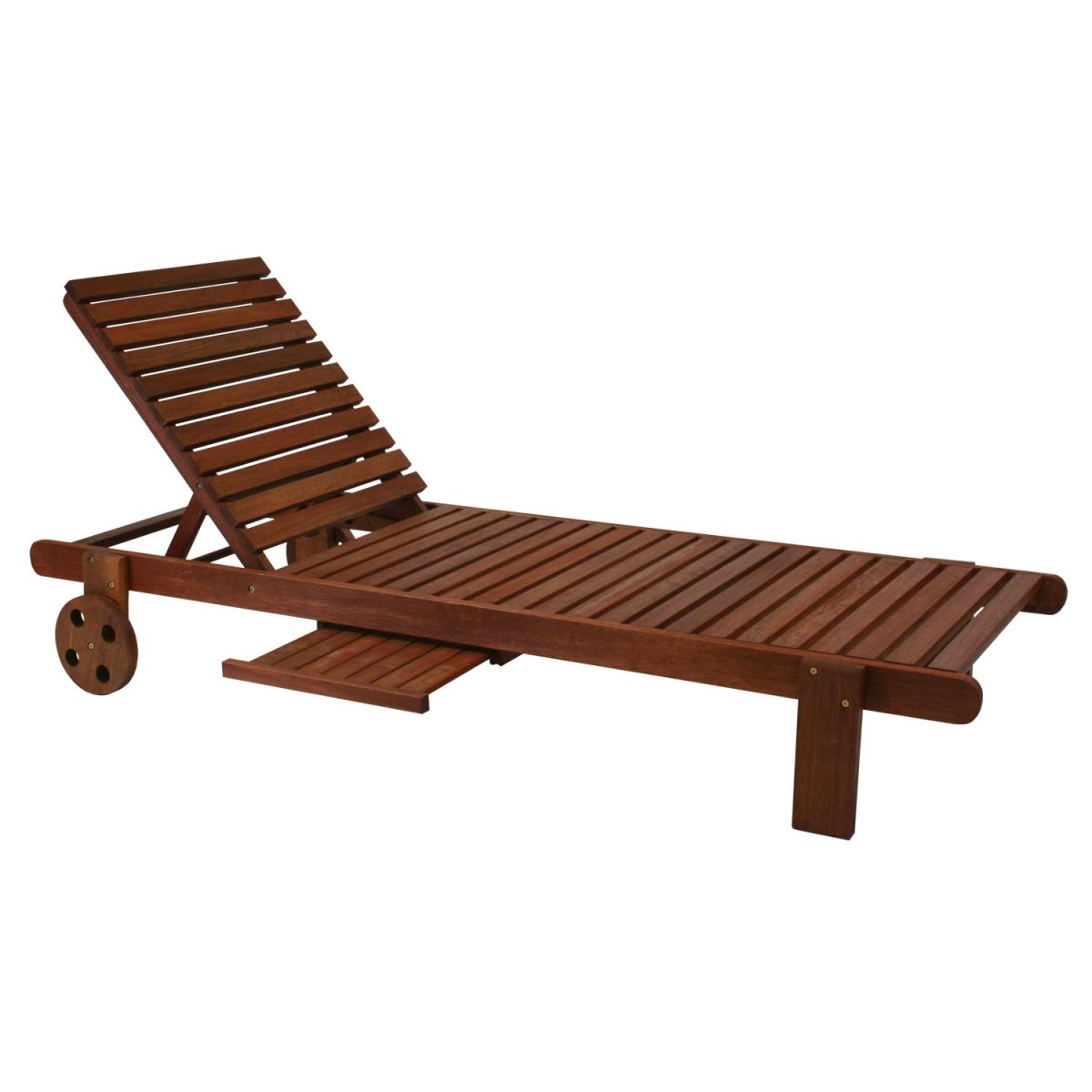 Sun Lounger East Grimsby | size: Length: 196cm, Width: 61cm, Height: 80cm | color: Brown | image: 1 | variant: 1004862