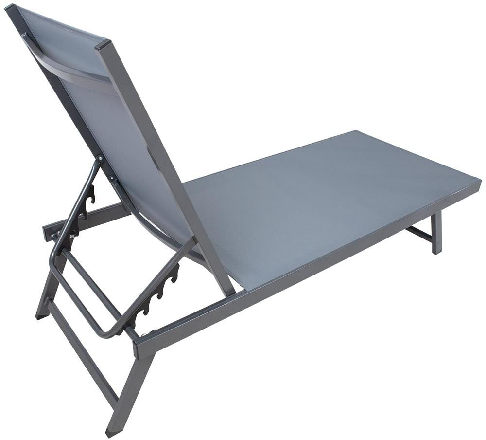 Sun Lounger East Louth | size: Length: 190cm, Width: 60cm, Height: 96cm | color: Gray | image: 6 | variant: 1006404