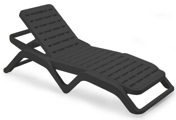 Sun Lounger East Narberth | size: Length: 71.4cm, Width: 187cm, Height: 44.5cm | color: Gray | image: 0 | variant: 1005607