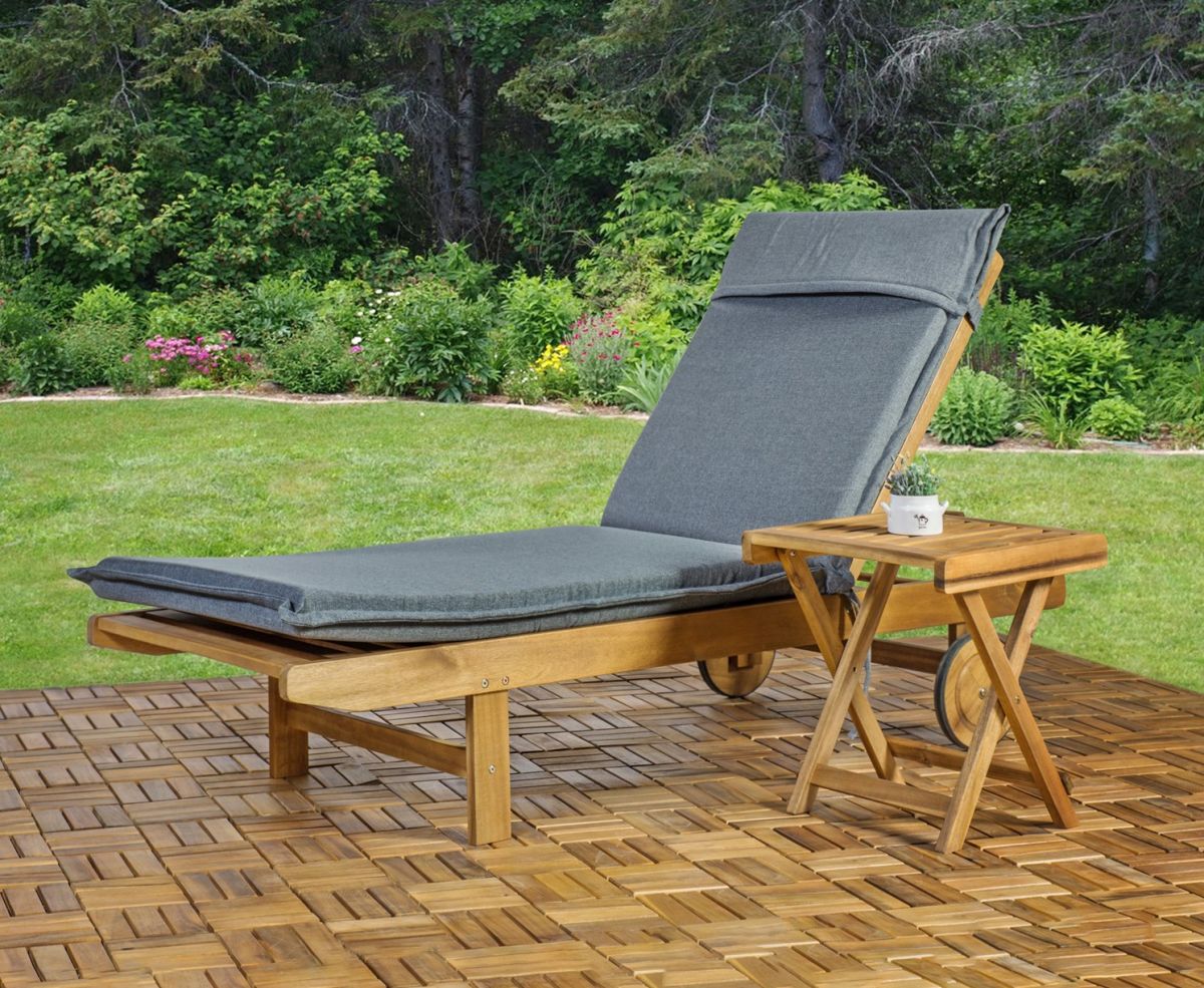 Sun Lounger East Warwick | size: Length: 193cm, Width: 60cm, Height: 30cm | color: Natural | image: 2 | variant: 1005160