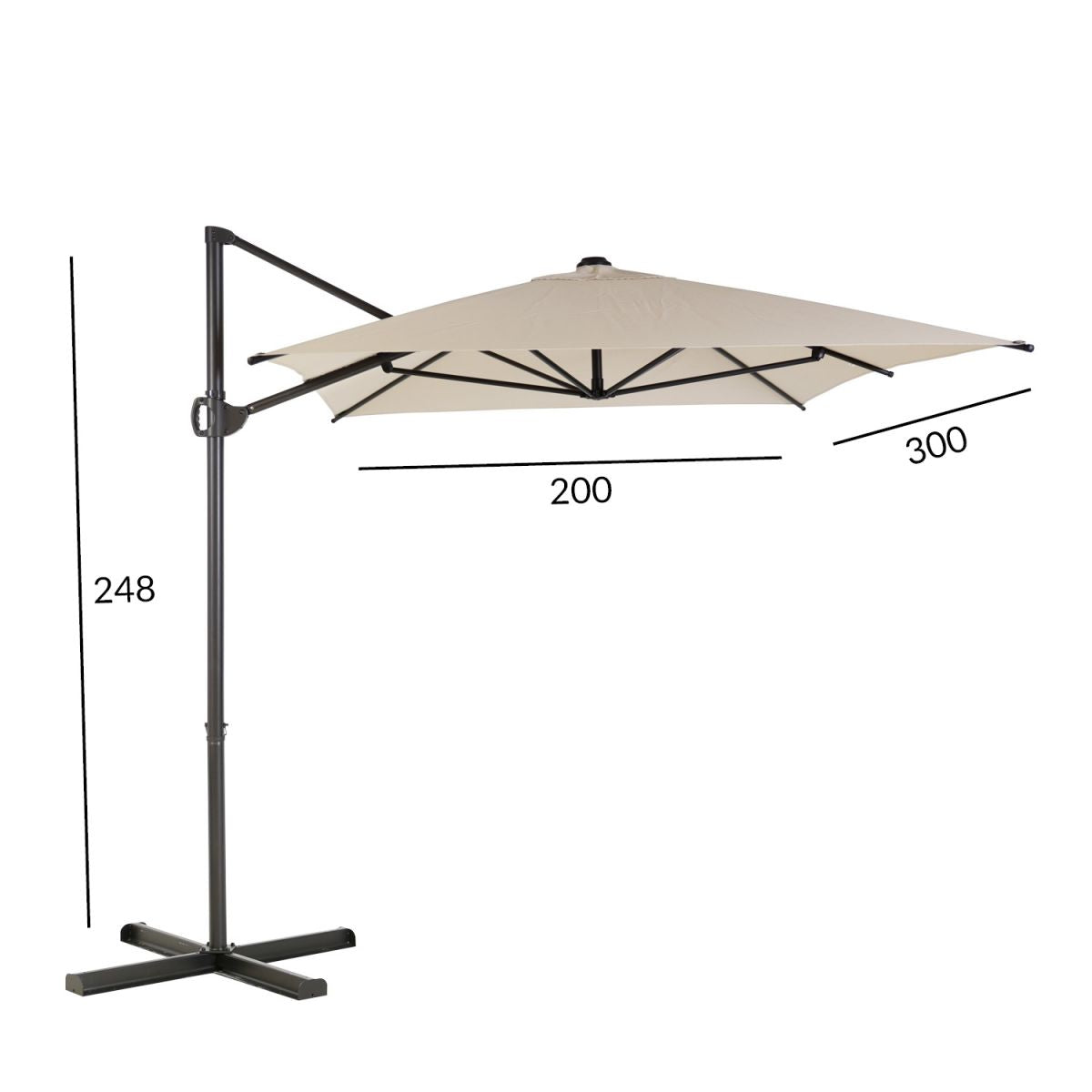 Sunshade East Ramsgate | size: Diameter: 2cm | color: Beige/Black | image: 5 | variant: 1005261