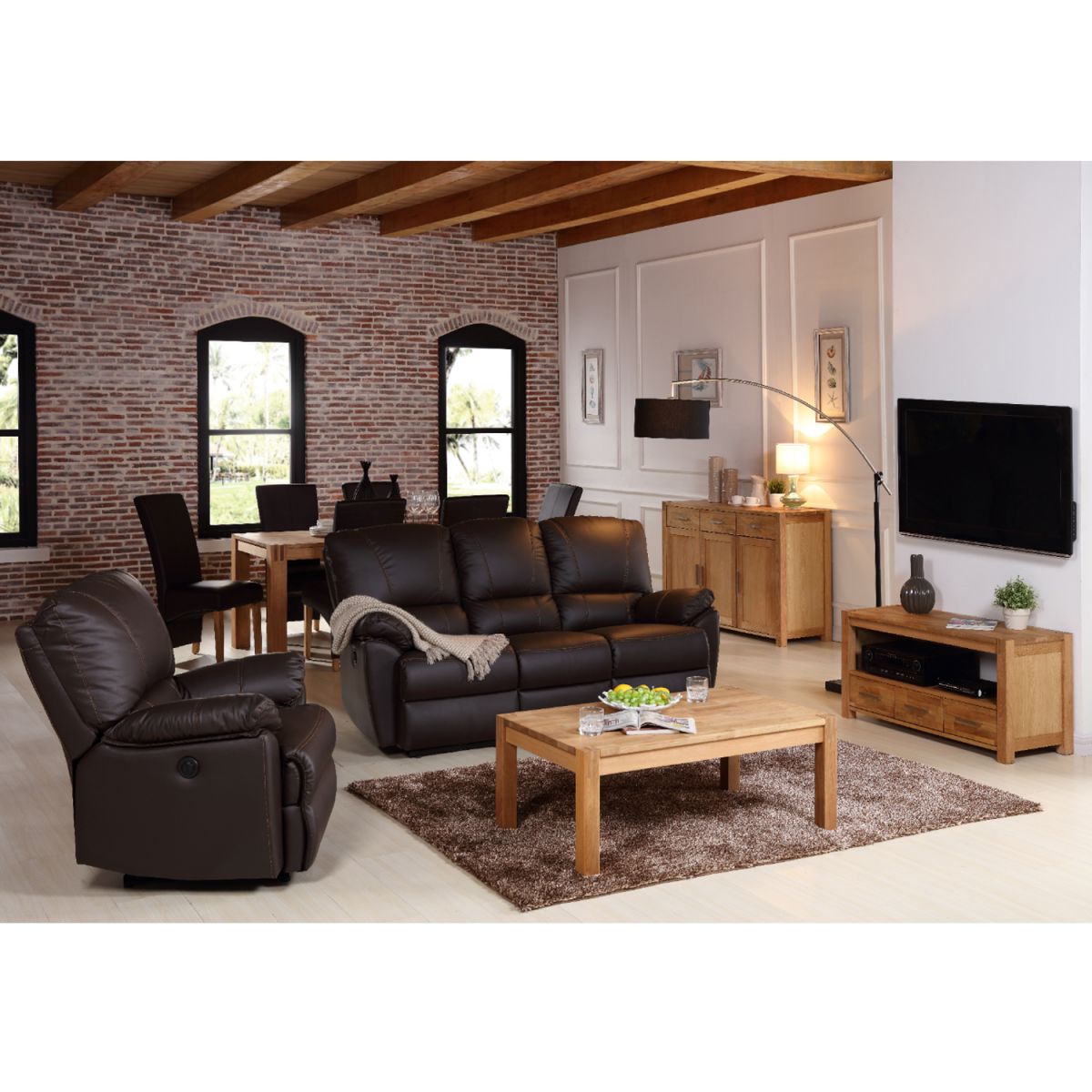 TV Table Chicago New | size: Length: 40cm, Width: 140cm, Height: 45cm | color: Oak | image: 3 | variant: 1011053