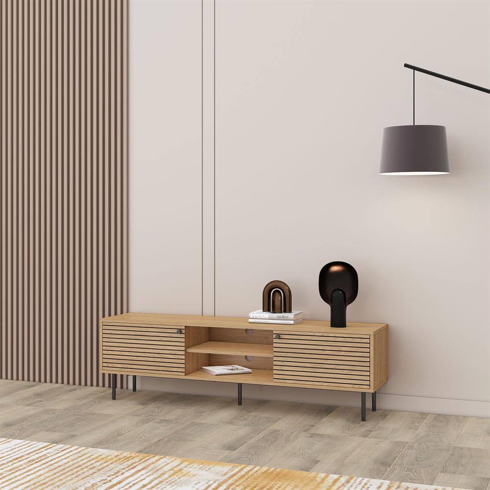 TV Table East Le Havre | size: Length: 40cm, Width: 150cm, Height: 50cm | color: Oak | image: 10 | variant: 1006374