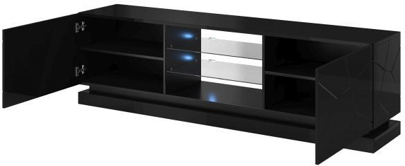 TV Table West Maidstone | size: Length: 40cm, Width: 200cm, Height: 57cm | color: Black | image: 0 | variant: 1007281