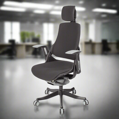 Office Chair Wau Ergo S | size: Width: 77cm, Height: 140.5cm, Depth: 70cm | color: Black | image: 6 | variant: 2000001