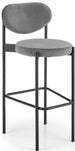 Bar Stool Ancona | size: Width: 42cm, Height: 92cm, Depth: 48cm | color: Gray | image: 0 | variant: 1003007